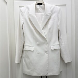 Express Elegant White Blazer